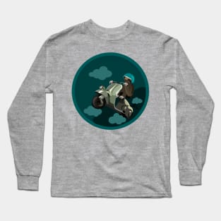 Sloth on a Scooter Long Sleeve T-Shirt